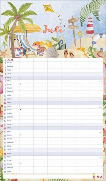 Produktbild: Familienplaner Aquarell 2026