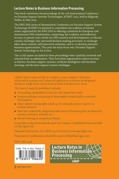 Produktbild: Decision Support Systems XIV. Human-Centric Group Decision, Negotiation and Decision Support Systems for Societal Transitions