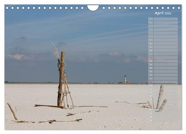Produktbild: Strandspaziergang / Geburtstagskalender (Wandkalender 2026 DIN A4 quer), CALVENDO Monatskalender