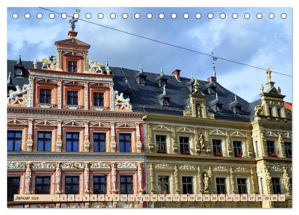 Produktbild: Erfurt - Landeshauptstadt mit historischer Altstadt (Tischkalender 2026 DIN A5 quer), CALVENDO Monatskalender
