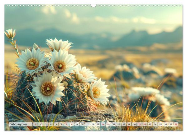 Produktbild: Prickly Cactus Journey (High Quality Premium Wall Calendar 2026 DIN A2 landscape),CALVENDO 12 Month Wall Calendar