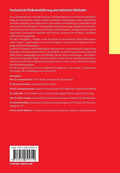 Produktbild: Stochastische Risikomodellierung und statistische Methoden