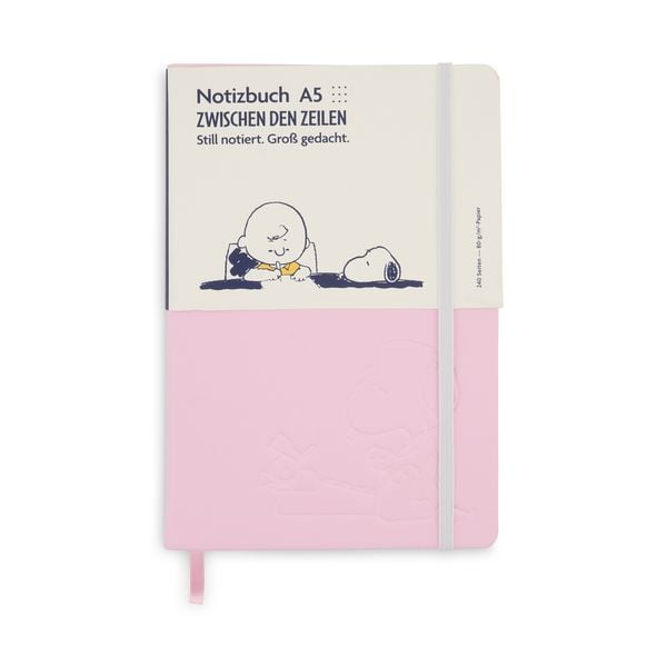 Produktbild: Hardcover Notizbuch A5, rosa "Zwischen den Zeilen"