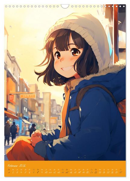 Produktbild: Stadtm&auml;dchen. Ein Jahr mit bezaubernder Manga-Kunst (Wandkalender 2026 DIN A3 hoch), CALVENDO Monatskalender