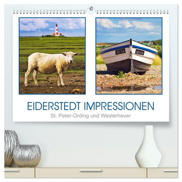 Eiderstedt Impressionen (hochwertiger Premium Wandkalender 2026 DIN A2 quer), Kunstdruck in Hochglanz