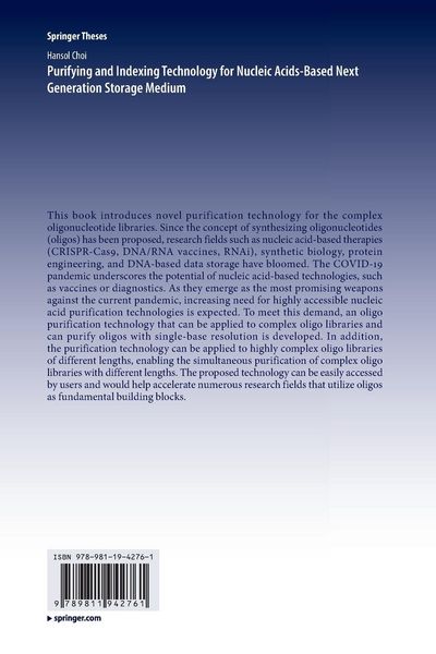 Produktbild: Purifying and Indexing Technology for Nucleic Acids-Based Next Generation Storage Medium