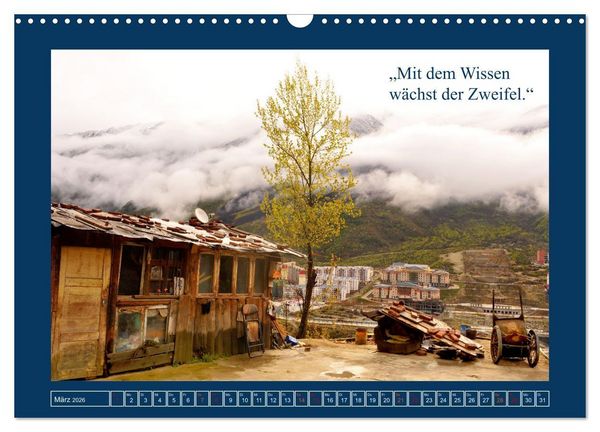 Produktbild: Tibetische Reise mit Zitaten von Johann Wolfgang von Goethe (Wandkalender 2026 DIN A3 quer), CALVENDO Monatskalender