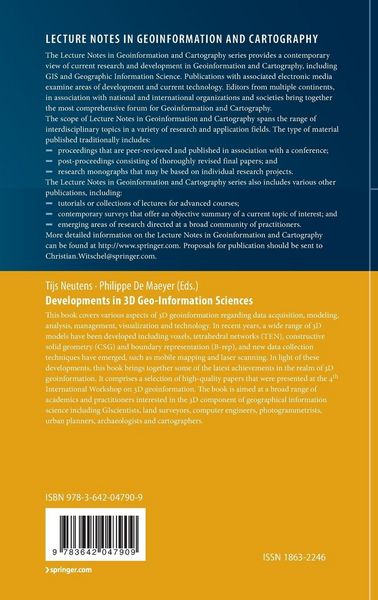 Produktbild: Developments in 3D Geo-Information Sciences