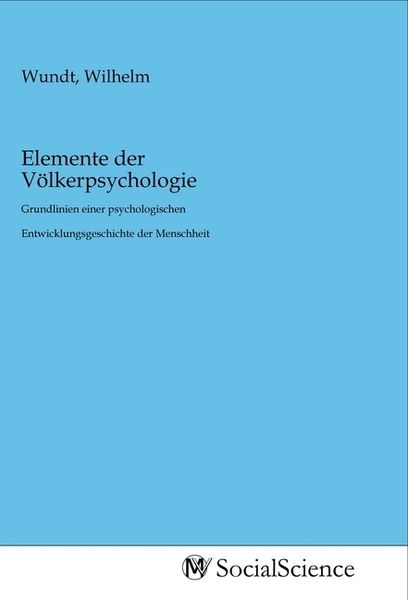 Produktbild: Elemente der V&ouml;lkerpsychologie