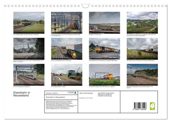 Produktbild: Eisenbahn in Neuseeland (Wandkalender 2026 DIN A3 quer), CALVENDO Monatskalender