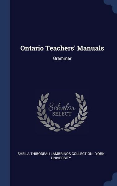 Produktbild: Ontario Teachers' Manuals: Grammar