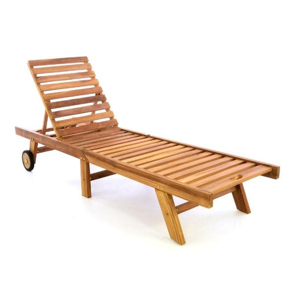 Sonnenliege Gartenliege Liegestuhl Teakholz