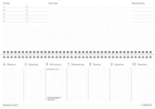 Produktbild: Tischquerkalender Purpur-Bl&uuml;ten 2027