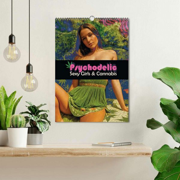 Produktbild: Psychodelic -Sexy Girls & Cannabis (Wandkalender 2026 DIN A3 hoch), CALVENDO Monatskalender