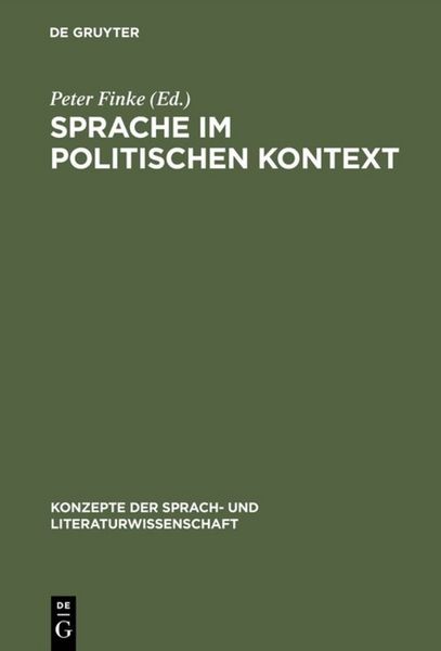 Produktbild: Sprache im politischen Kontext