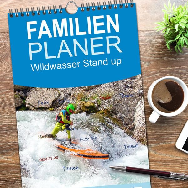 Produktbild: Familienplaner 2026 - Wildwasser Stand up mit 5 Spalten (Wandkalender, 21 x 45 cm) CALVENDO