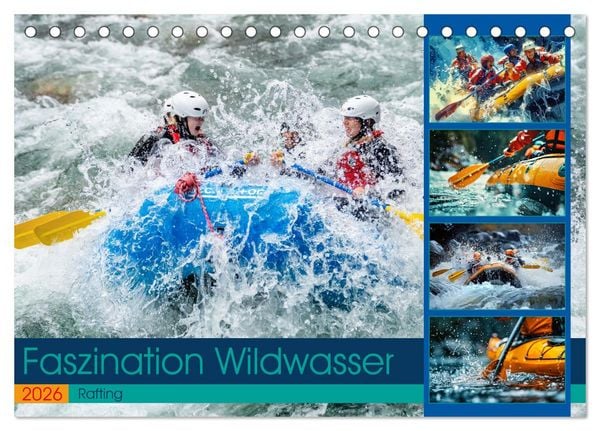 Produktbild: Faszination Wildwasser - Rafting (Tischkalender 2026 DIN A5 quer), CALVENDO Monatskalender