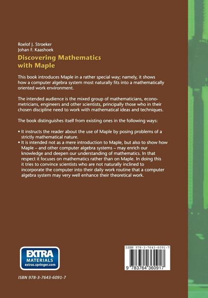 Produktbild: Discovering Mathematics with Maple