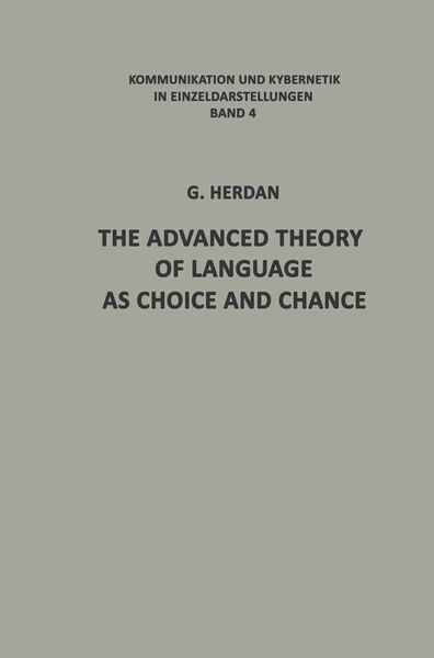 Produktbild: The Advanced Theory of Language as Choice and Chance