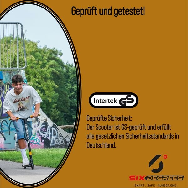 Produktbild: SIX DEGREES Stuntscooter 100 mm schwarz-