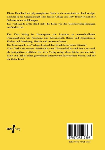 Produktbild: Handbuch der physiologischen Optik