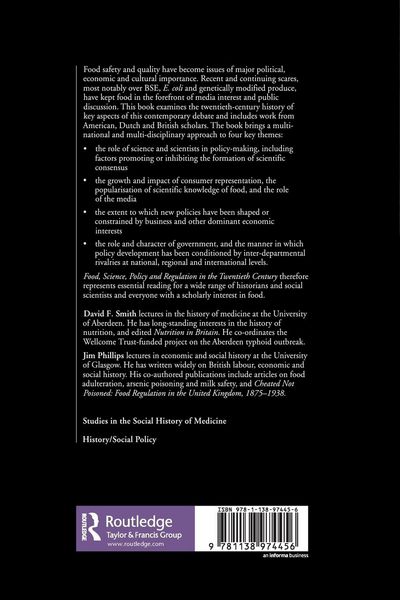 Produktbild: Food, Science, Policy and Regulation in the Twentieth Century