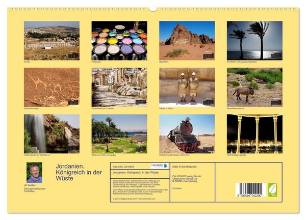Produktbild: Jordanien. K&ouml;nigreich in der W&uuml;ste (hochwertiger Premium Wandkalender 2026 DIN A2 quer), Kunstdruck in Hochglanz
