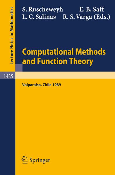 Produktbild: Computational Methods and Function Theory