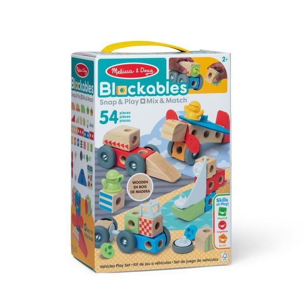 Produktbild: Melissa & Doug Blockables Fahrzeuge Bauset