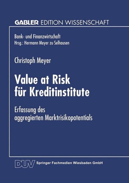 Produktbild: Value at Risk f&uuml;r Kreditinstitute