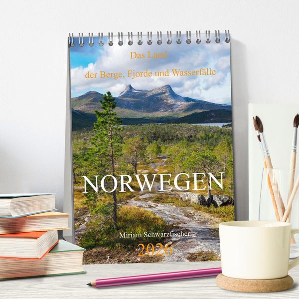 Produktbild: Norwegen - Das Land der Berge, Fjorde und Wasserf&auml;lle (Tischkalender 2026 DIN A5 hoch), CALVENDO Monatskalender