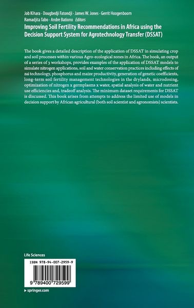 Produktbild: Improving Soil Fertility Recommendations in Africa using the Decision Support System for Agrotechnology Transfer (DSSAT)