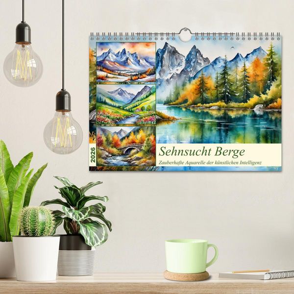 Produktbild: Sehnsucht Berge (Wandkalender 2026 DIN A4 quer), CALVENDO Monatskalender