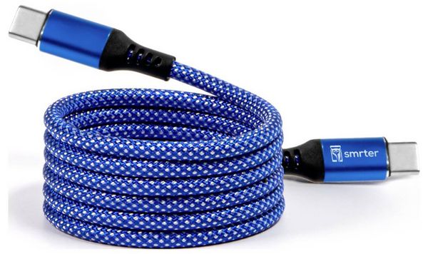 Produktbild: Smrter USB-Ladekabel USB-C&reg; Stecker 1m Blau MAGNETO_C2C_BL_R