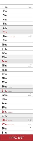 Produktbild: Streifenplaner XL ROT 2027