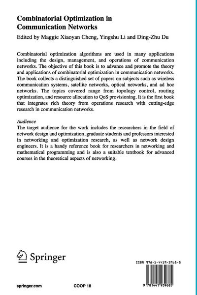 Produktbild: Combinatorial Optimization in Communication Networks