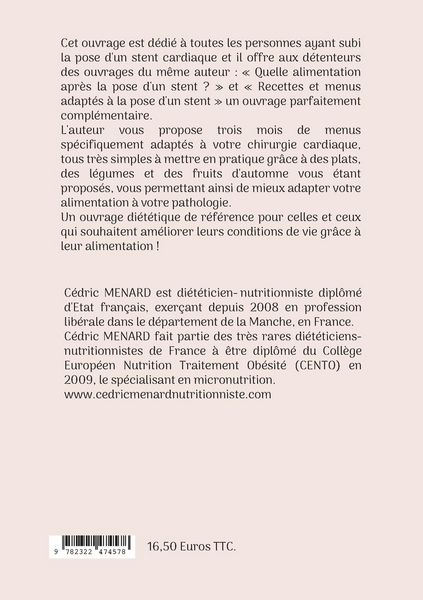 Produktbild: Menus d'automne adapt&eacute;s &agrave; la pose d'un stent cardiaque.