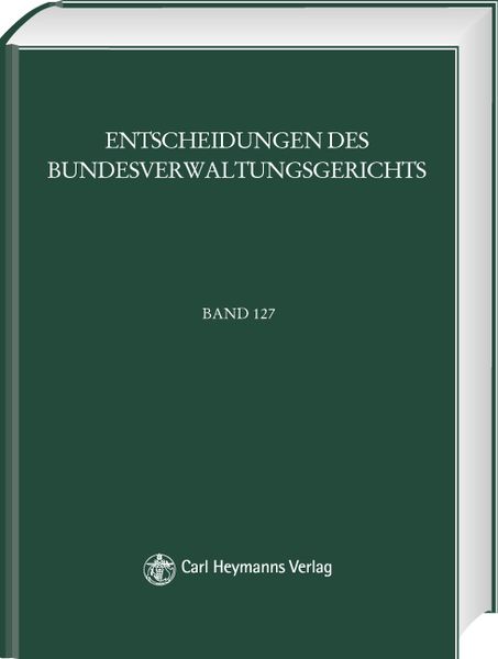 Produktbild: BVerwGE - Entscheidungen des Bundesverwaltungsgerichts