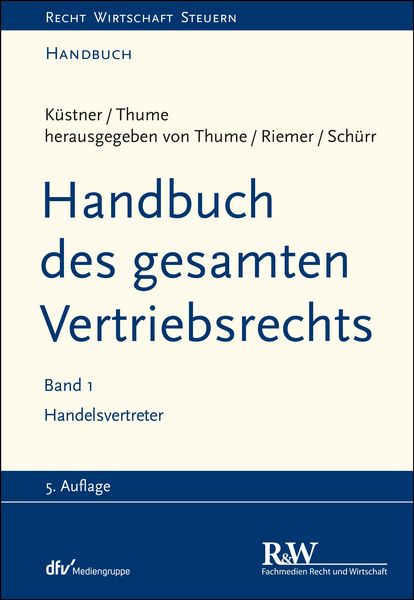 Produktbild: Handbuch des gesamten Vertriebsrechts, Band 1
