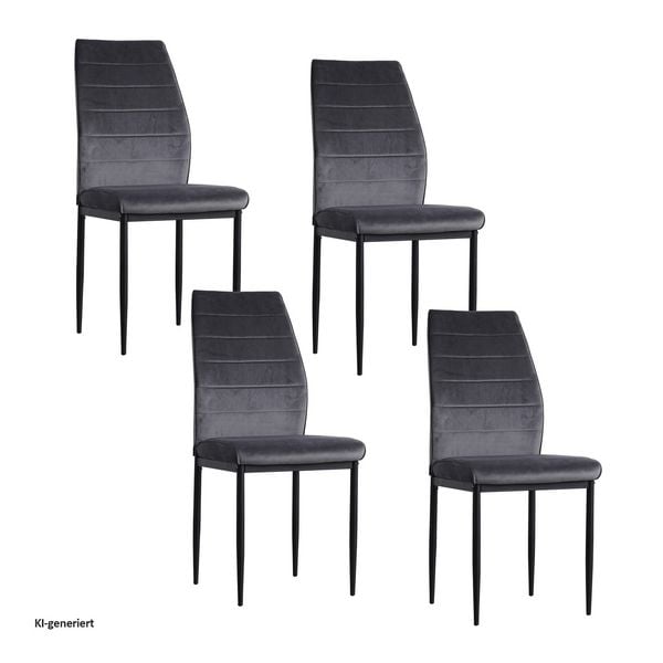 Produktbild: HTI-Living Stuhl Madison Velvet 4er-Set Stuhl Madison Velvet 4er-Set
