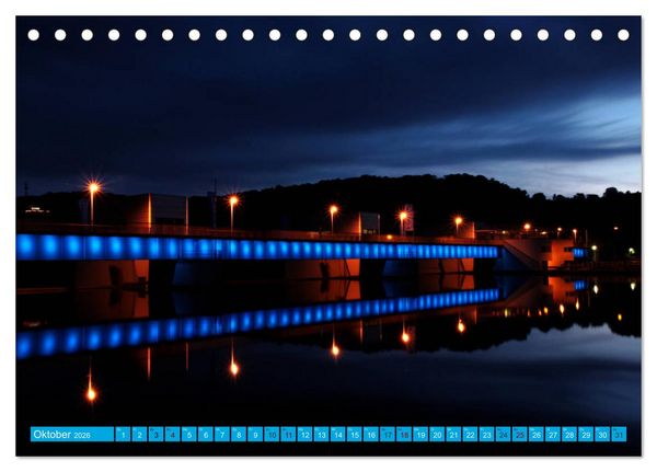 Produktbild: Essen Lichter der Nacht (Tischkalender 2026 DIN A5 quer), CALVENDO Monatskalender