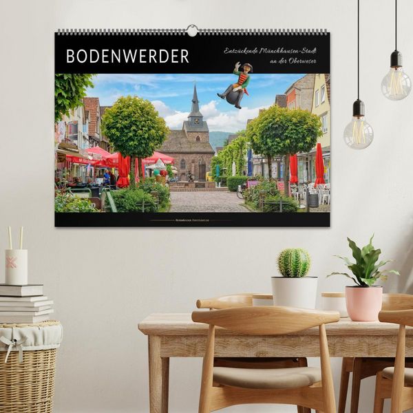 Produktbild: Bodenwerder - entz&uuml;ckende M&uuml;nchhausen-Stadt an der Oberweser (Wandkalender 2026 DIN A2 quer), CALVENDO Monatskalender
