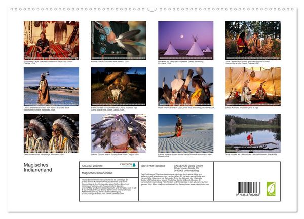 Produktbild: Magisches Indianerland (hochwertiger Premium Wandkalender 2026 DIN A2 quer), Kunstdruck in Hochglanz