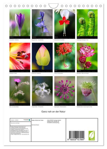 Produktbild: Ganz nah an der Natur (Wandkalender 2026 DIN A4 hoch), CALVENDO Monatskalender