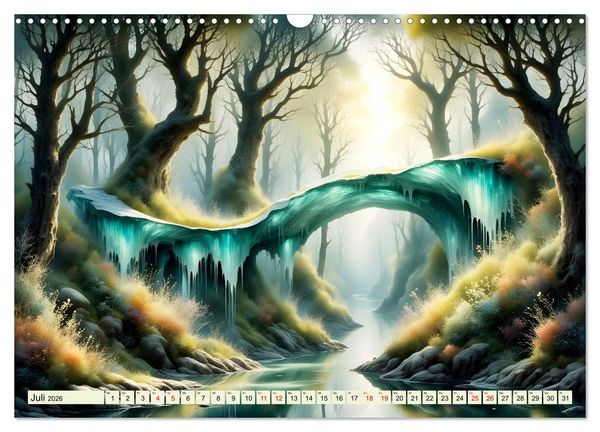Produktbild: Magie der Br&uuml;ckenwege &ndash; Br&uuml;cken zwischen Traum und Realit&auml;t (Wandkalender 2026 DIN A3 quer), CALVENDO Monatskalender