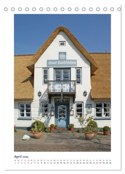 Produktbild: Friesenh&auml;user auf F&ouml;hr (Tischkalender 2026 DIN A5 hoch), CALVENDO Monatskalender