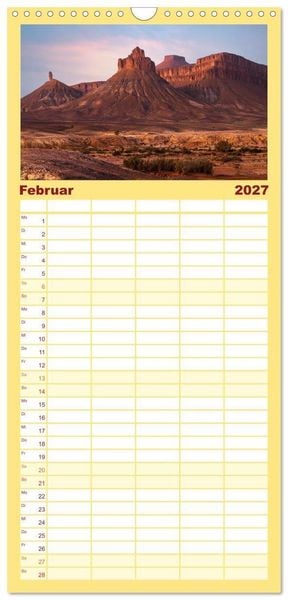 Produktbild: Familienplaner 2027 - Marokko, ein lebendiges Mosaik voller Farben. mit 5 Spalten (Wandkalender, 21 x 45 cm) CALVENDO