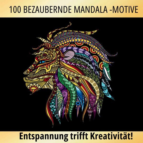 100 Tier-Mandalas - Malbuch für Erwachsene, Taschenbuch von Inspirations Lounge, Lucid Page Media, 9783691041699