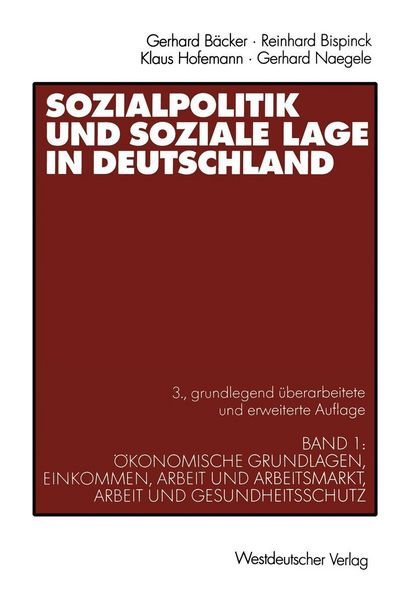 Produktbild: Sozialpolitik und soziale Lage in Deutschland