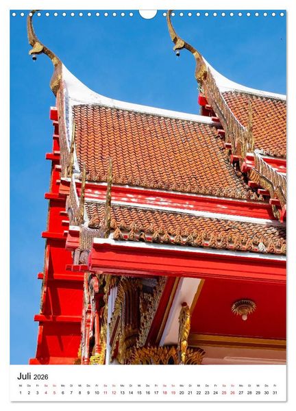 Produktbild: Wat Chalong - Tempel mit ganz speziellem Charme (Wandkalender 2026 DIN A3 hoch), CALVENDO Monatskalender